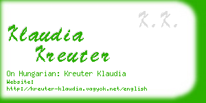 klaudia kreuter business card